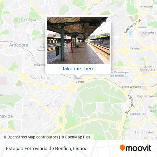 Estação Ferroviária de Benfica mapa