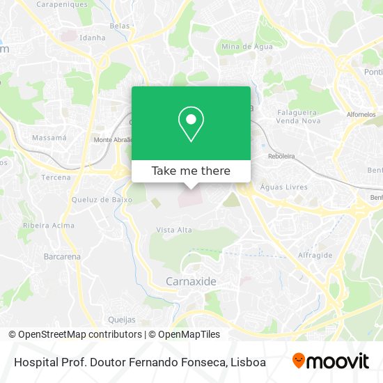 Hospital Prof. Doutor Fernando Fonseca map