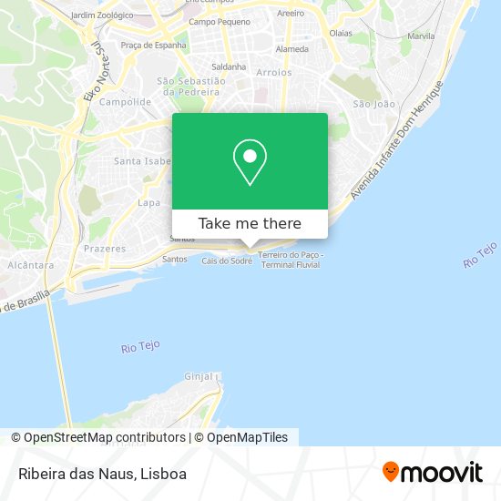 Ribeira das Naus map