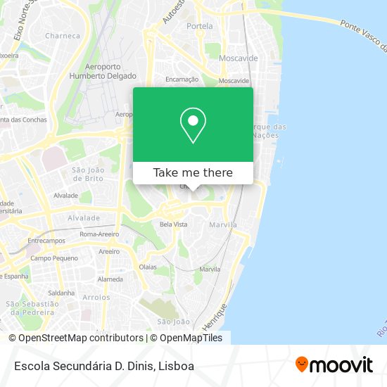 Escola Secundária D. Dinis mapa