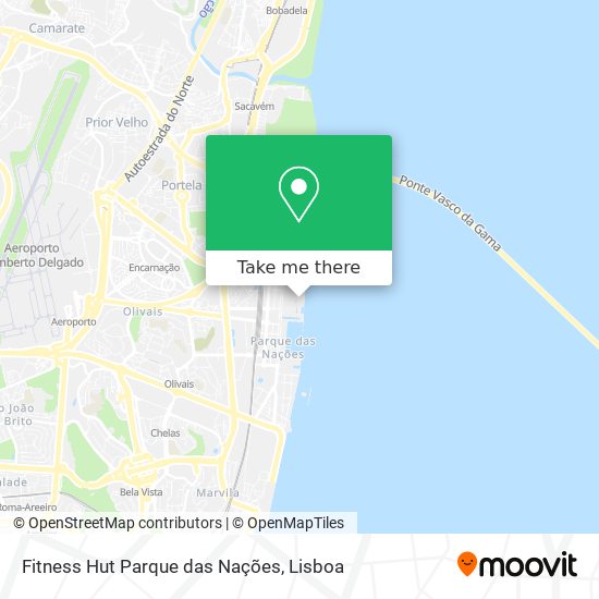 Fitness Hut Parque das Nações mapa