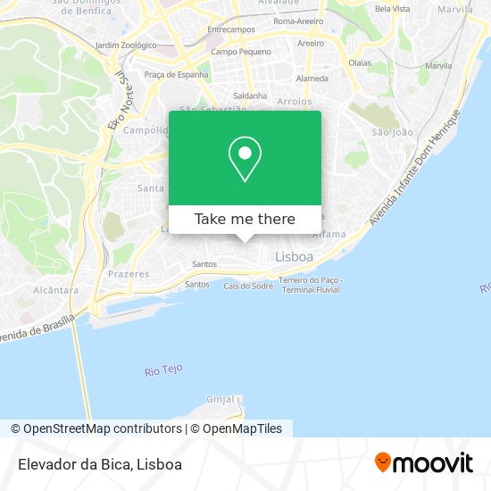 Elevador da Bica map