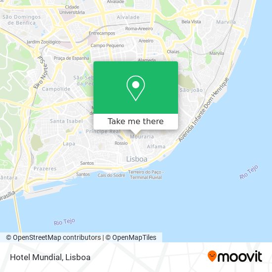 Hotel Mundial map