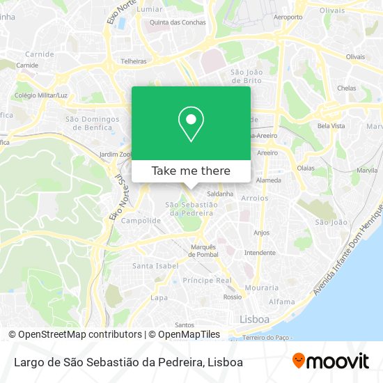 Largo de São Sebastião da Pedreira map