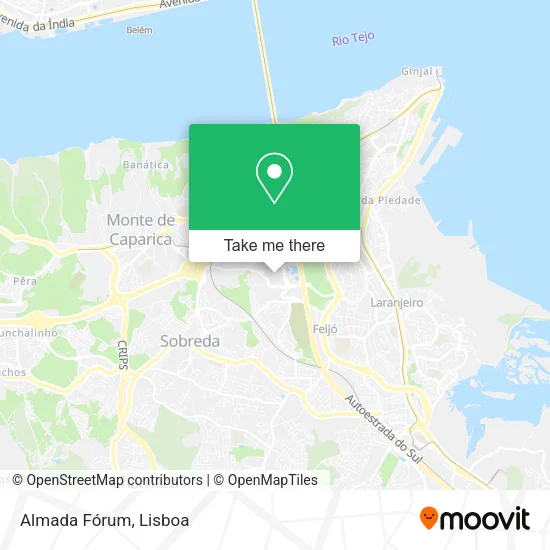Almada Fórum mapa