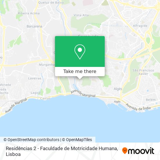 Residências 2 - Faculdade de Motricidade Humana map