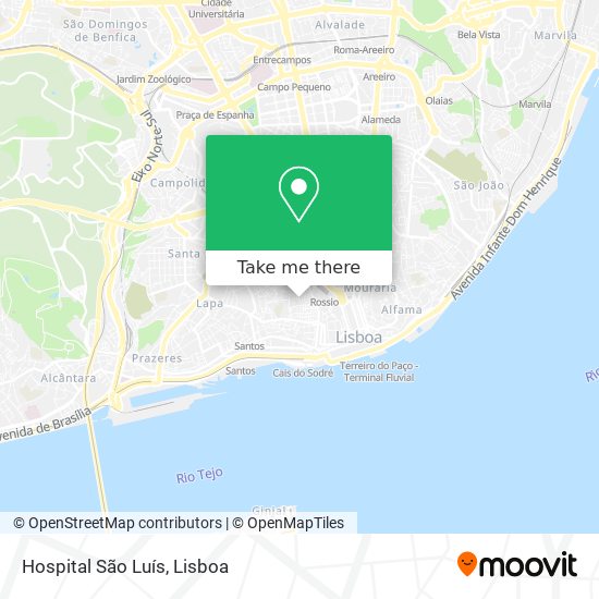 Hospital São Luís map