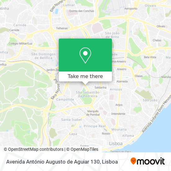 Avenida António Augusto de Aguiar 130 mapa