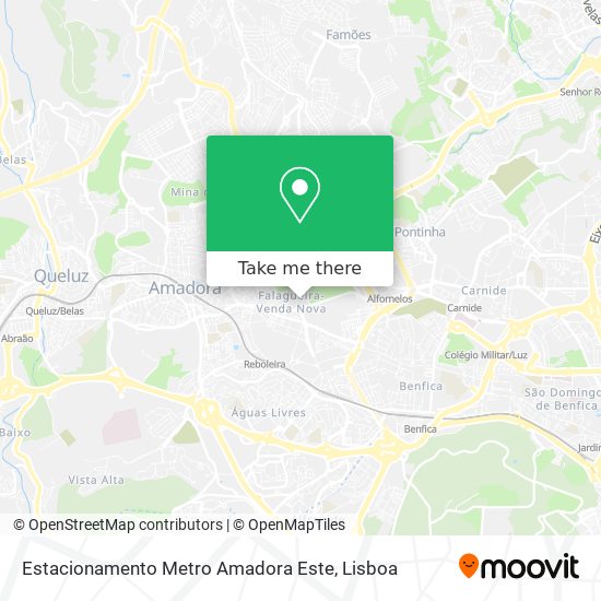 Estacionamento Metro Amadora Este mapa