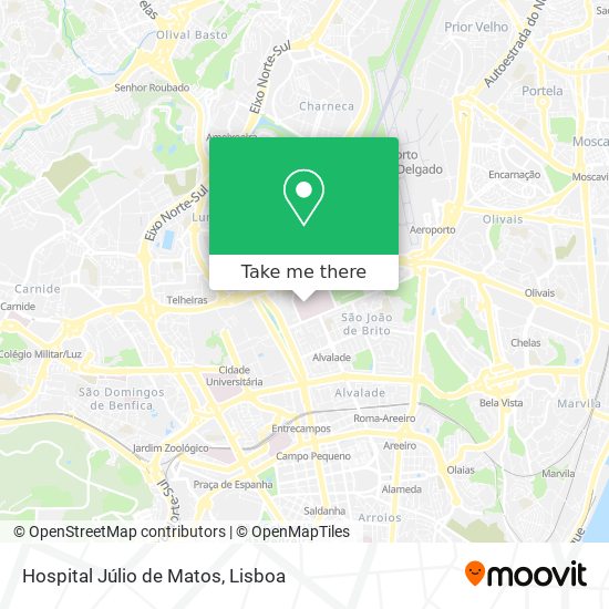 Hospital Júlio de Matos map