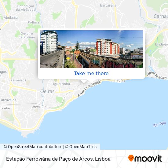 Estação Ferroviária de Paço de Arcos mapa