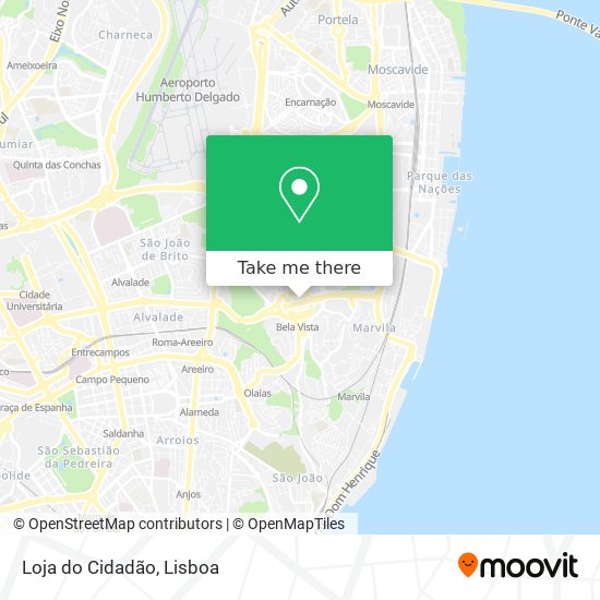 Loja do Cidadão mapa