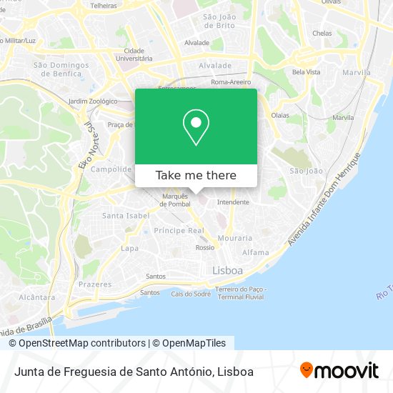 Junta de Freguesia de Santo António map