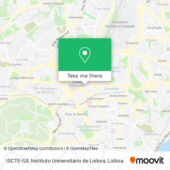 ISCTE-IUL Instituto Universitário de Lisboa map