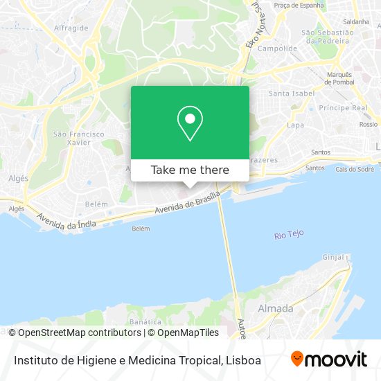 Instituto de Higiene e Medicina Tropical map