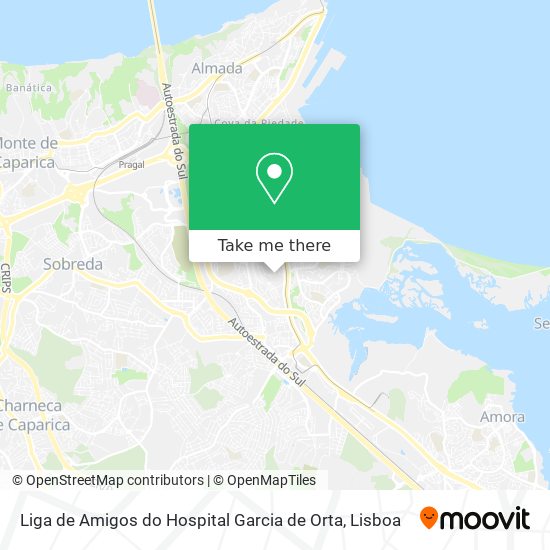 Liga de Amigos do Hospital Garcia de Orta map