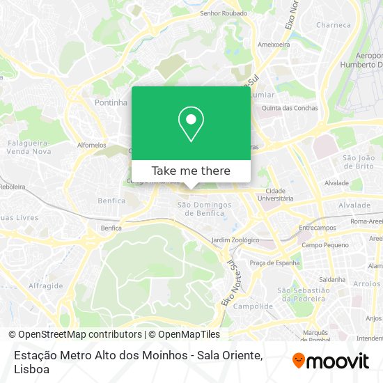 Estação Metro Alto dos Moinhos - Sala Oriente map