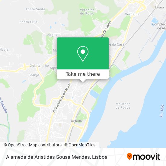 Alameda de Aristides Sousa Mendes mapa