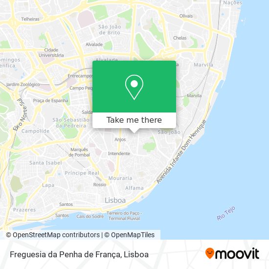 Freguesia da Penha de França map