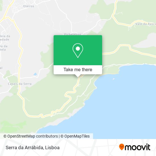 Serra da Arrábida map