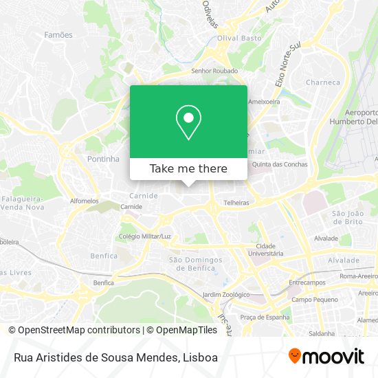Rua Aristides de Sousa Mendes mapa