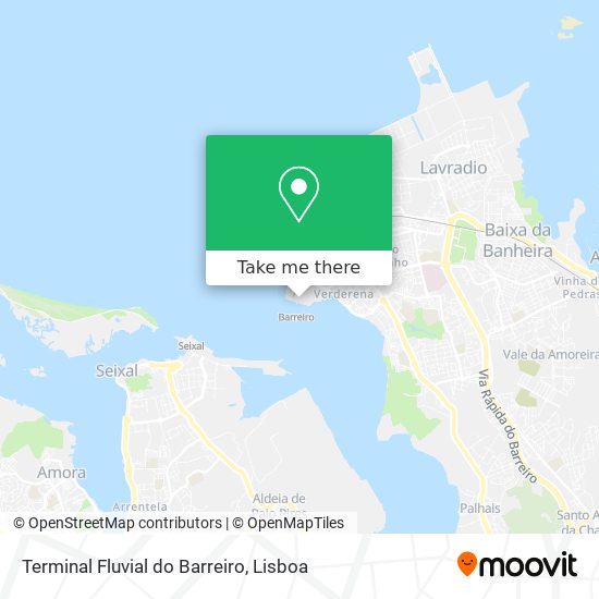 Terminal Fluvial do Barreiro mapa