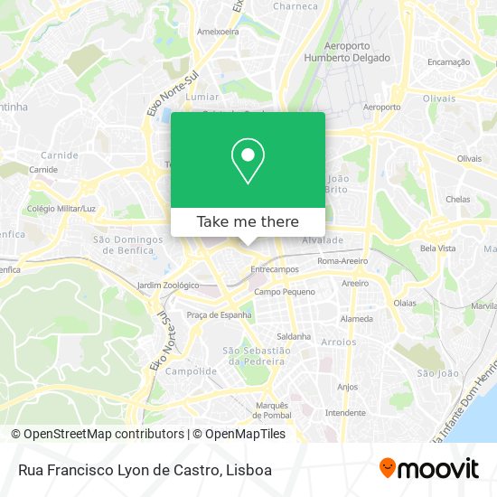 Rua Francisco Lyon de Castro mapa