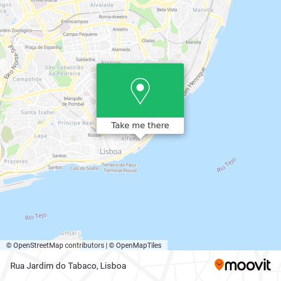 Rua Jardim do Tabaco mapa