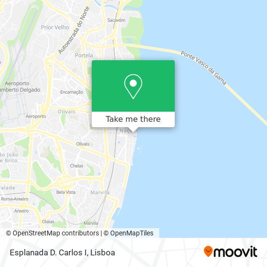 Esplanada D. Carlos I mapa