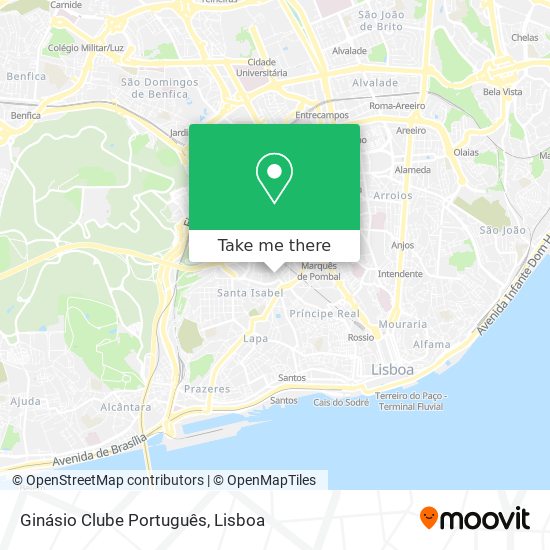 Ginásio Clube Português map