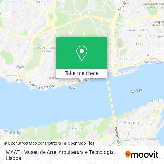 MAAT - Museu de Arte, Arquitetura e Tecnologia mapa