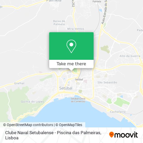 Clube Naval Setubalense - Piscina das Palmeiras map