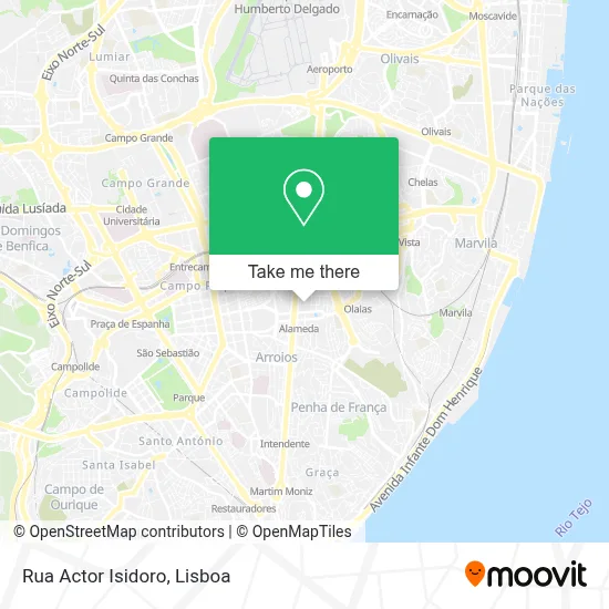 Rua Actor Isidoro map
