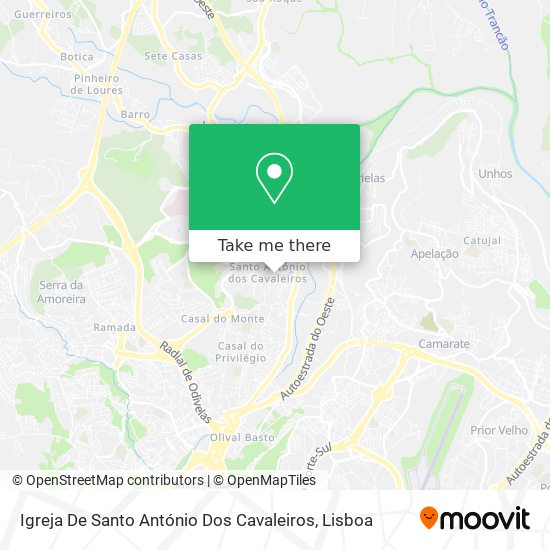 Igreja De Santo António Dos Cavaleiros mapa