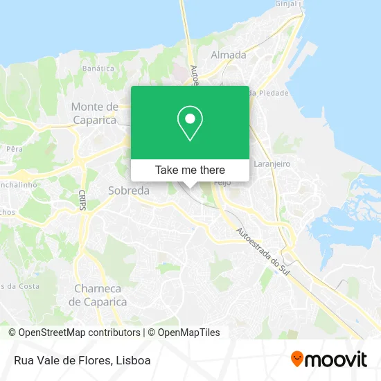 Rua Vale de Flores map