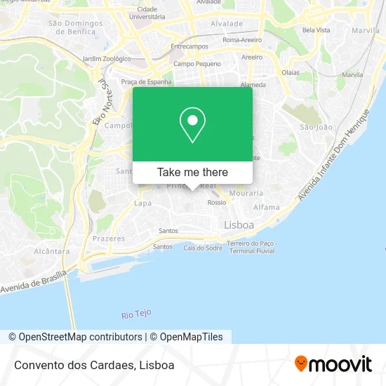 Convento dos Cardaes map