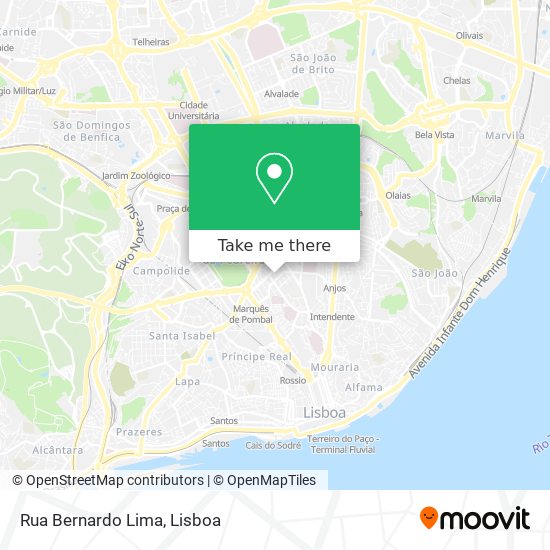 Rua Bernardo Lima map