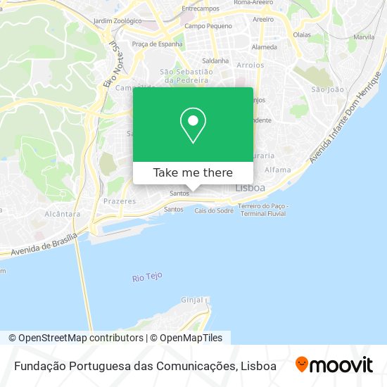 Fundação Portuguesa das Comunicações map