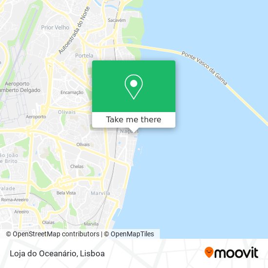 Loja do Oceanário mapa