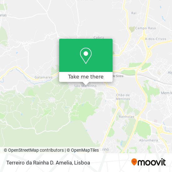 Terreiro da Rainha D. Amelia mapa