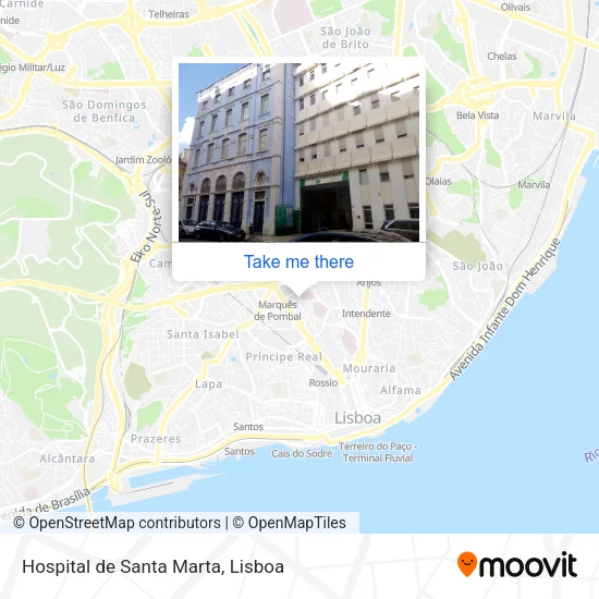 Hospital de Santa Marta map