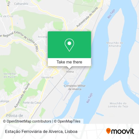 Estação Ferroviária de Alverca mapa