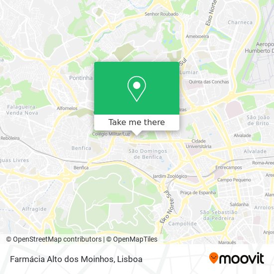 Farmácia Alto dos Moinhos mapa
