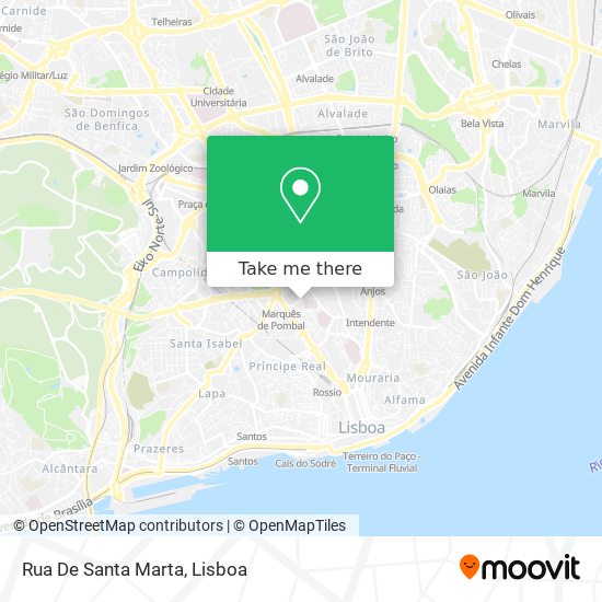Rua De Santa Marta map