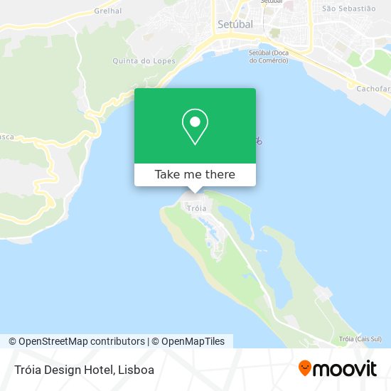 Tróia Design Hotel map