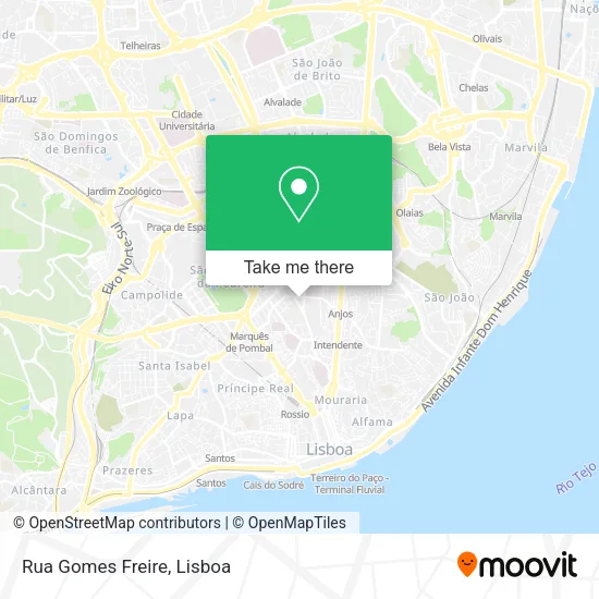 Rua Gomes Freire map