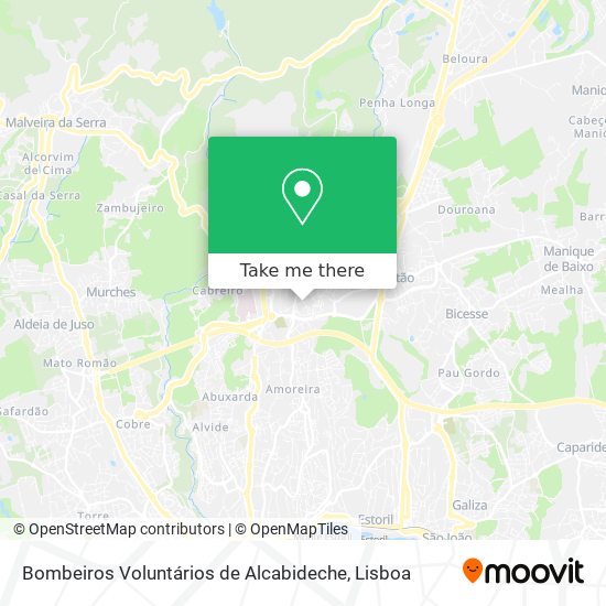 Bombeiros Voluntários de Alcabideche map