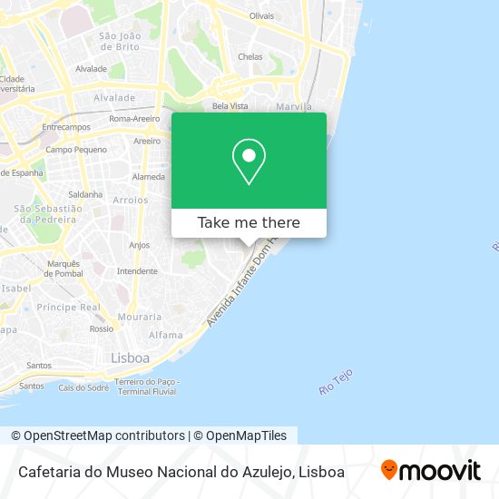 Cafetaria do Museo Nacional do Azulejo map