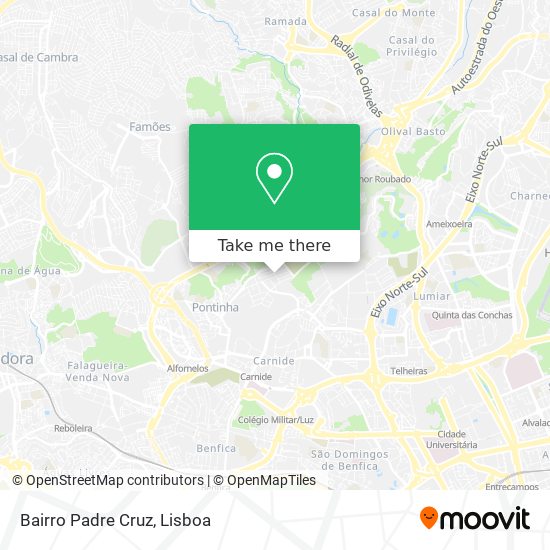 Bairro Padre Cruz mapa