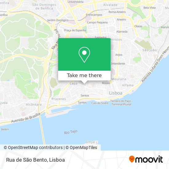 Rua de São Bento mapa